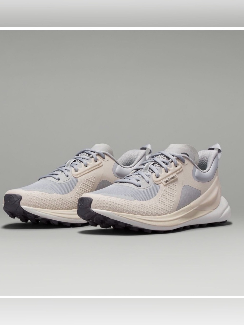 Lululemon Women Blissfeel Trail Running Shoes Athletic Sneakers Sz 9 Gray Cream